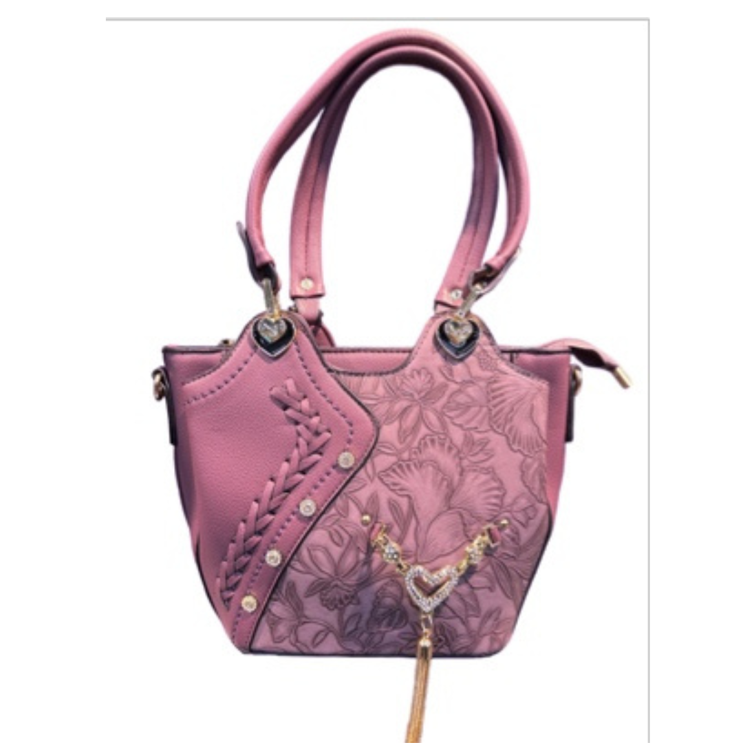 Plum Purse with Clip on Bow