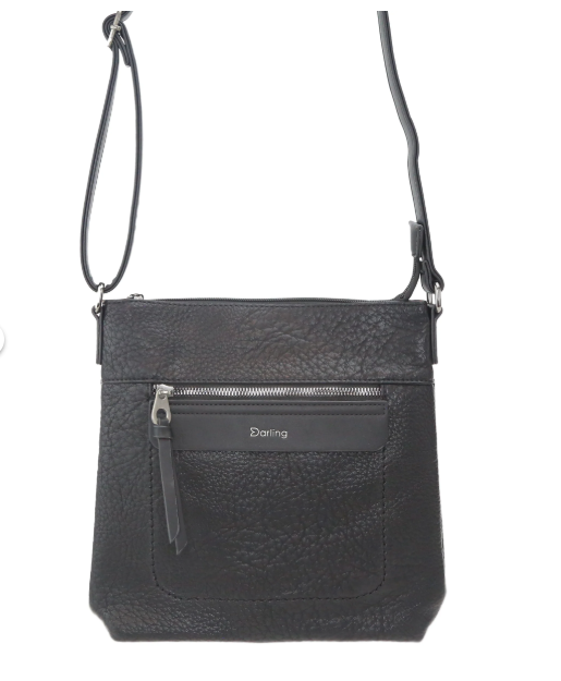 Black Vegan Leather Shoulder Bag – Compact & Versatile