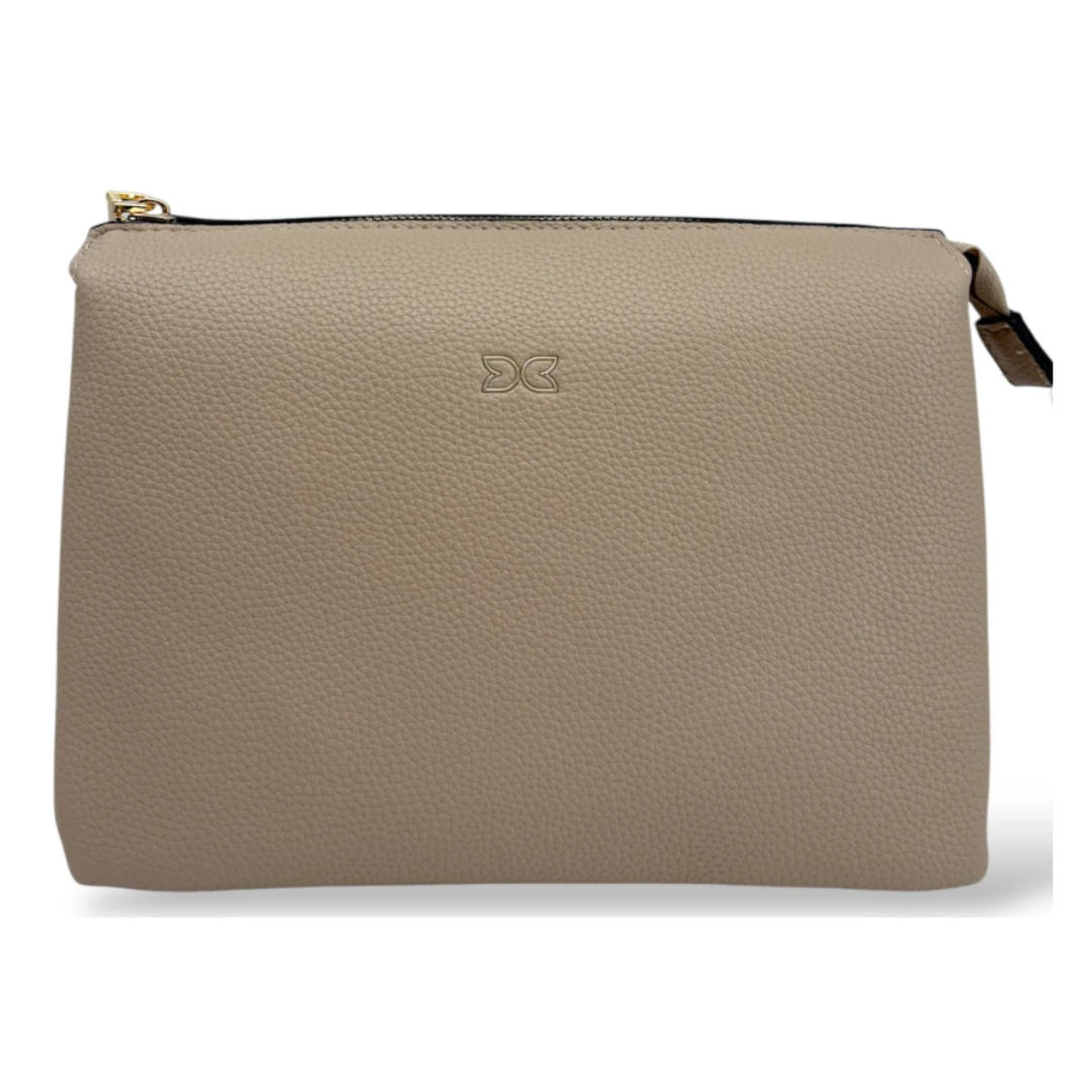 Dune (Beige Sand) Pebbled Vegan Leather Shoulder Bag