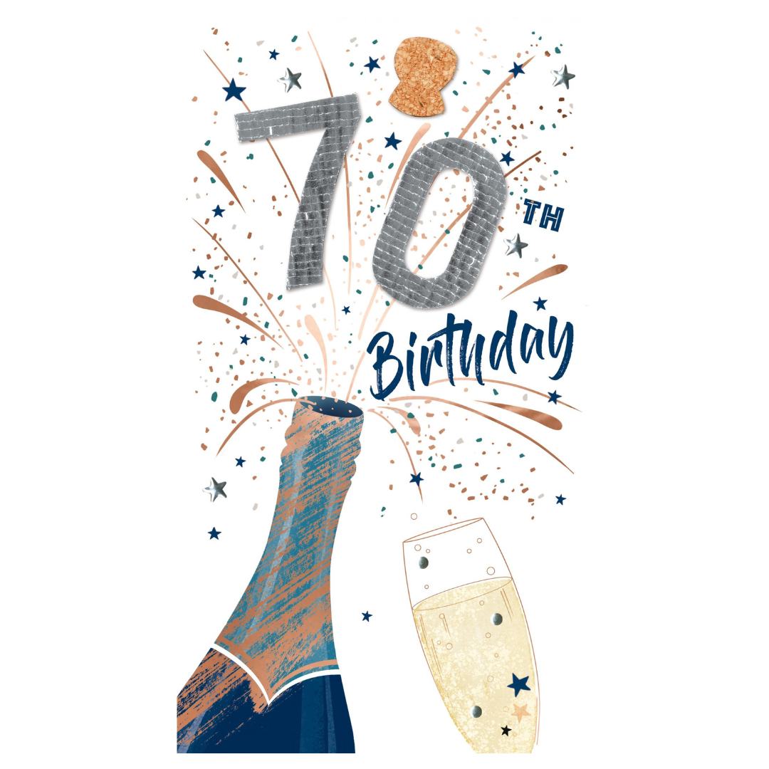 70th Birthday Card – Elegant Milestone Celebration