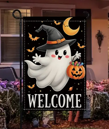 Cute Ghost Garden Flag