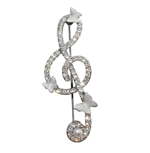 Treble Clef Brooch