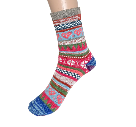 Ladies’ Geometric Heart Socks