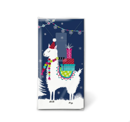 Designer Facial Tissues – Christmas Llama