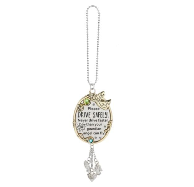 Please Drive Safely Guardian Angel Car Charm
