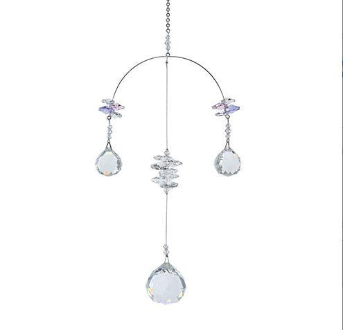 Crystal Mobile with Clear & Lavender Accents