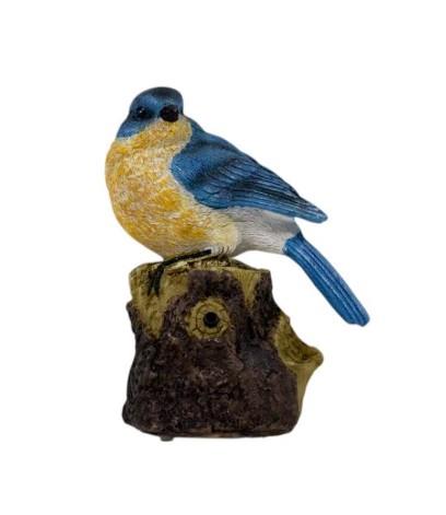 Motion Sensor Chirping Bird Decor – Blue