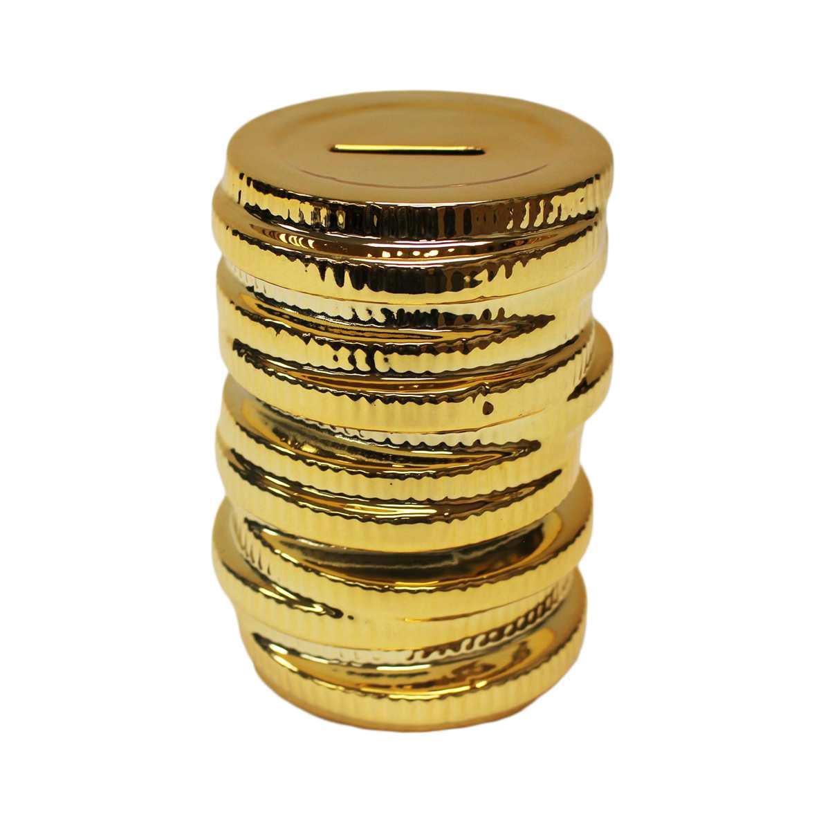 Ceramic Bank – Stack of Gold Coins Design