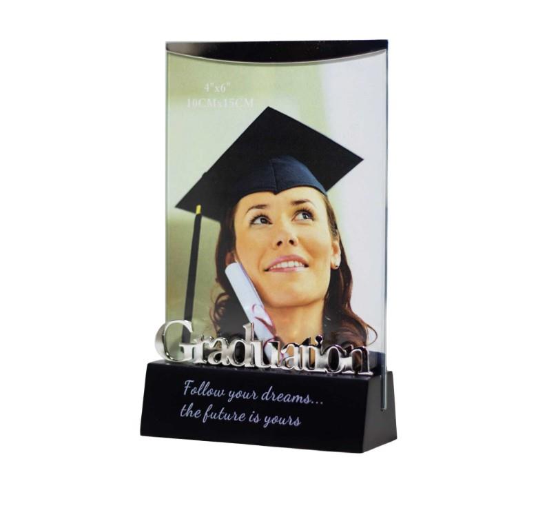 Black Graduation Glass Photo Frame