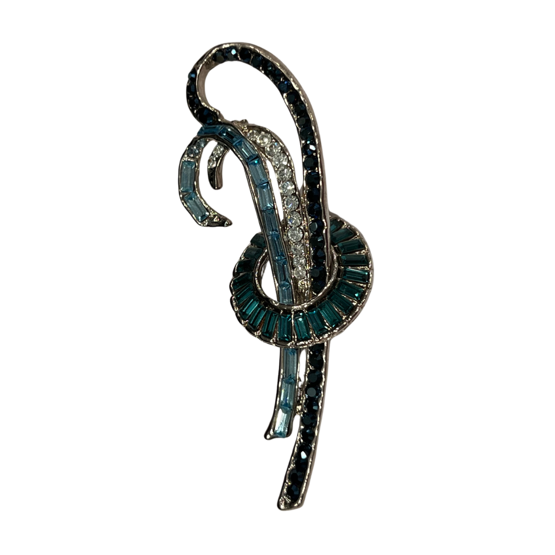 Blue Swish Brooch
