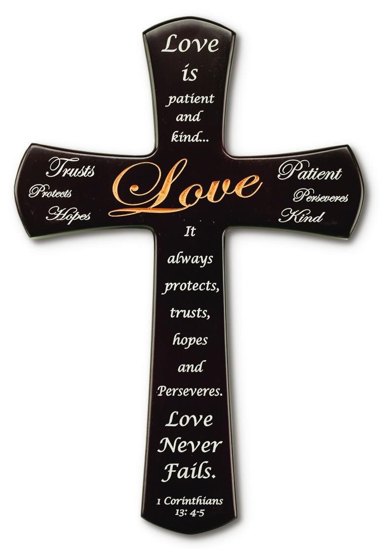 Mahogany “Love” Wall Cross