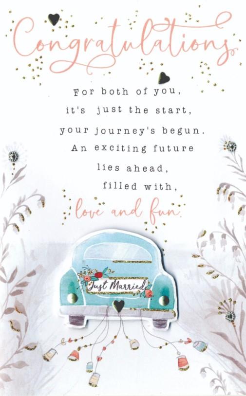 Congratulations to Both of You Wedding Greeting Card
