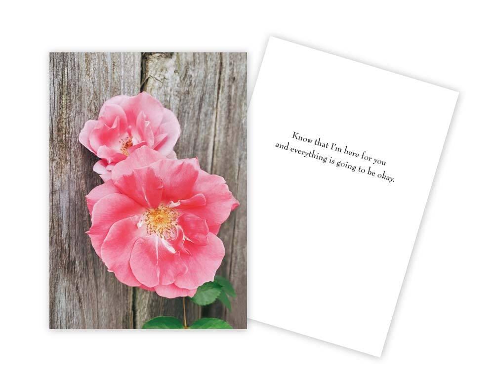 Pink Flower Care & Concern Card