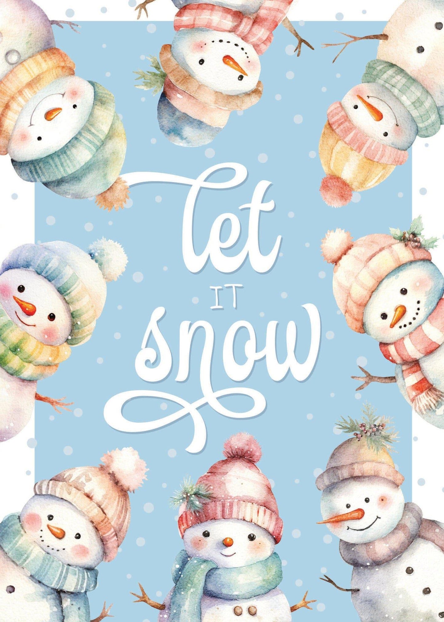 Snowmen Christmas Card – “Let It Snow”