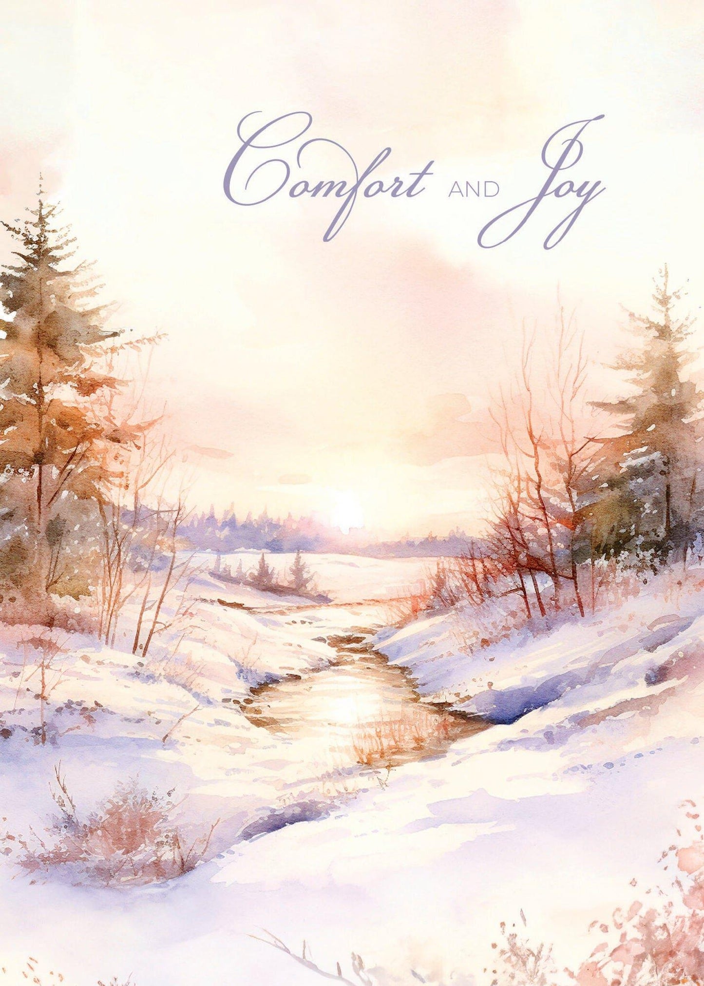 Serene Winter Scene Christmas Card