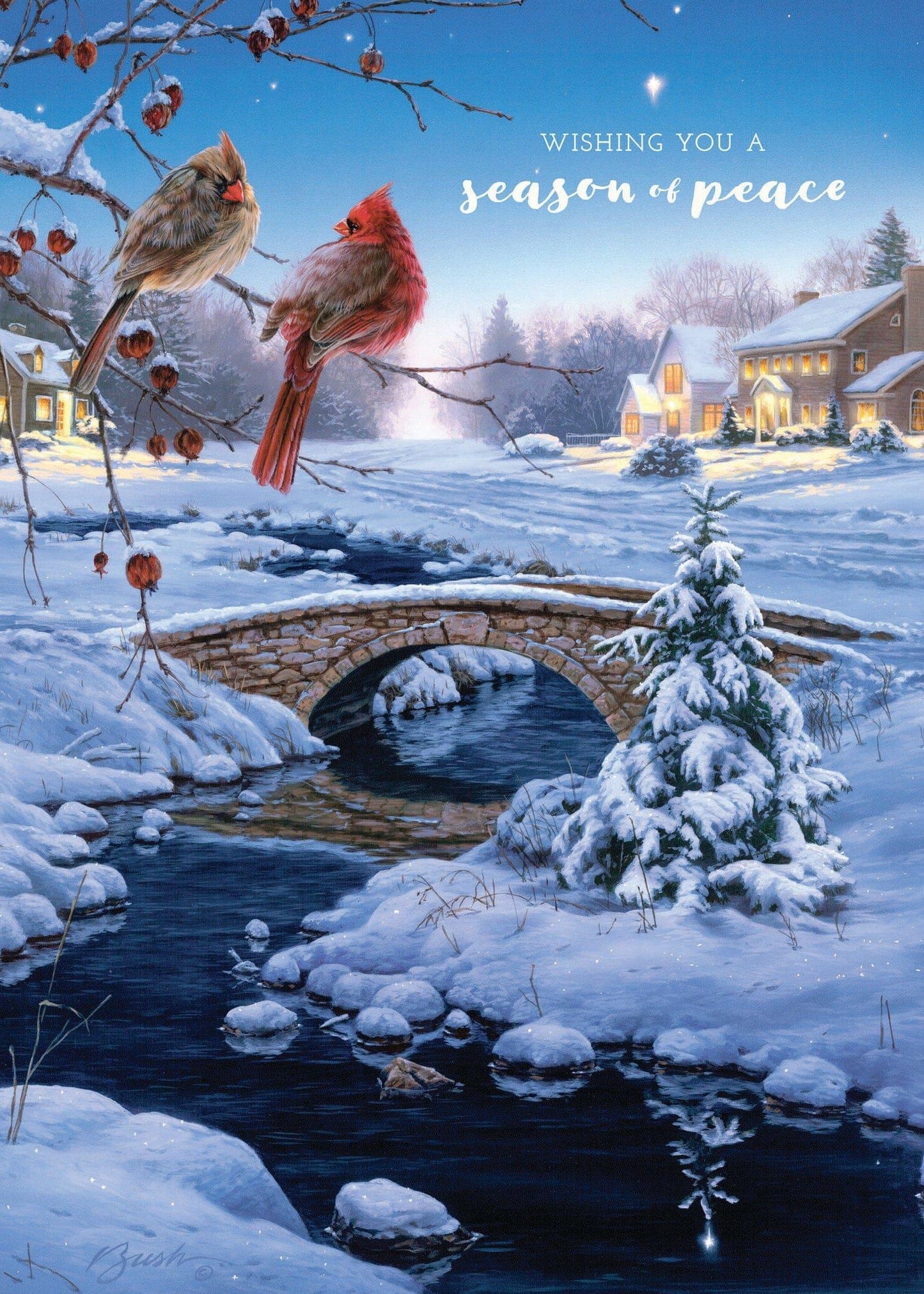 Cardinal Couple Christmas Card