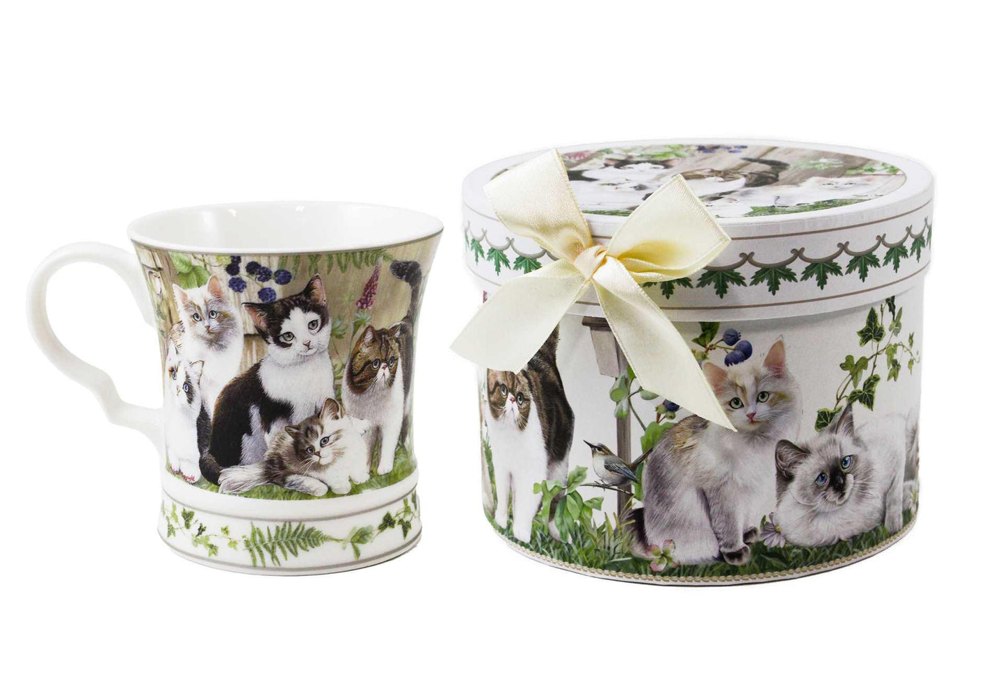 Porcelain Cat Mug with Gift Box