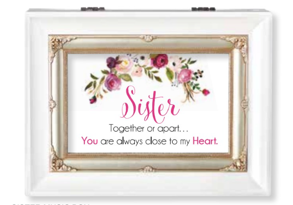 White Musical Box with Silver Frame – Plays Clair de Lune