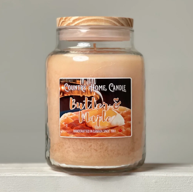 Butter & Maple Scented Candle β Canadian Made β 26 oz