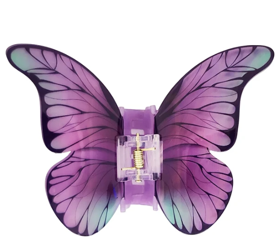 Purple Butterfly Hair Claw