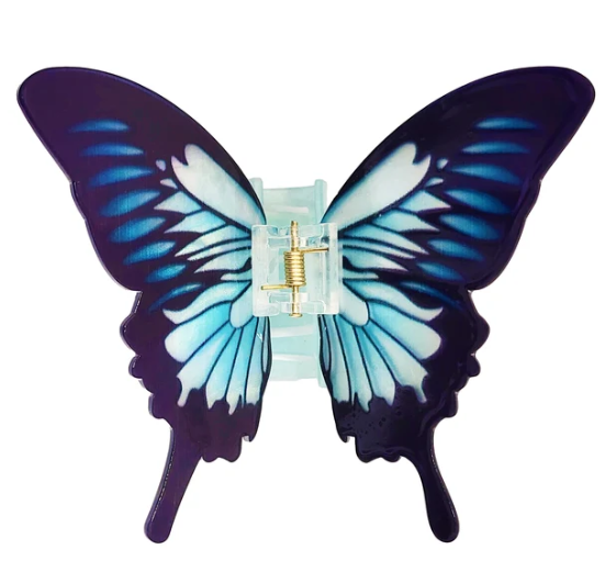 Light Blue Butterfly Hair Claw