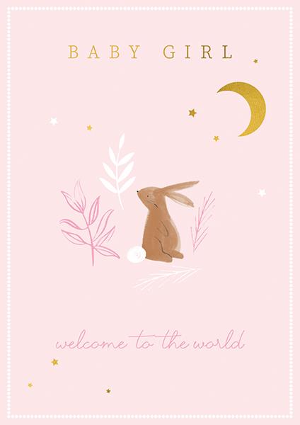 Welcome Baby Girl Card - Rubies Inc, Chatham Ontario, CANADA