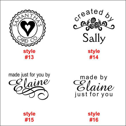 Handmade by Custom Made Rubber Stamp