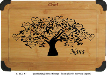 Bamboo Cutting Board - Custom Laser Engraved