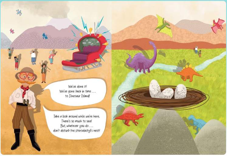 Don’t Disturb the Dinosaur Den! – Interactive Flap Book