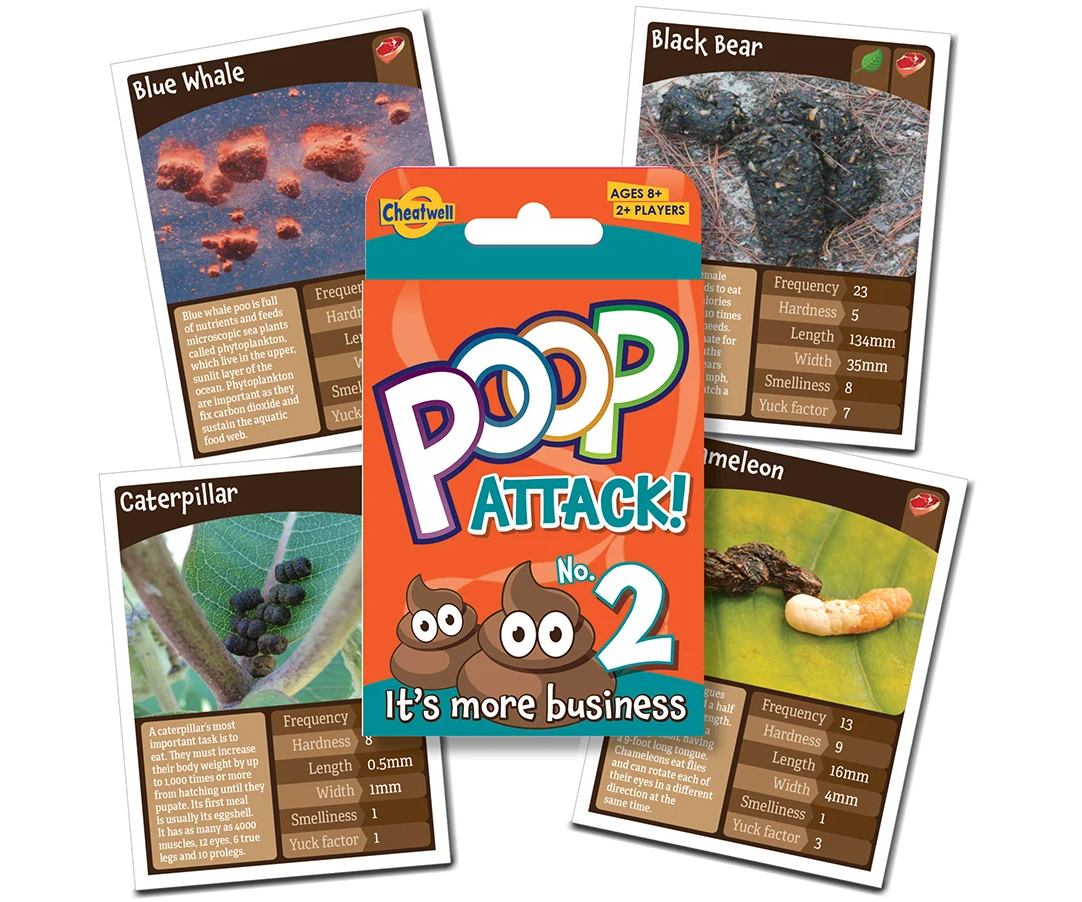 Poop Attack 2 Card Game – Educational Animal Poop Game – Ages 8+