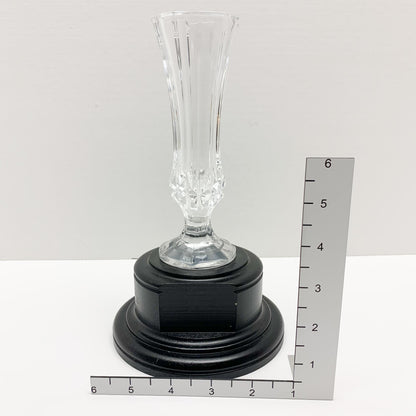 Crystal Vase on Black Wooden Base