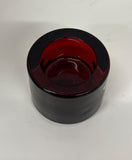 Thick Glass Red Votive Holder