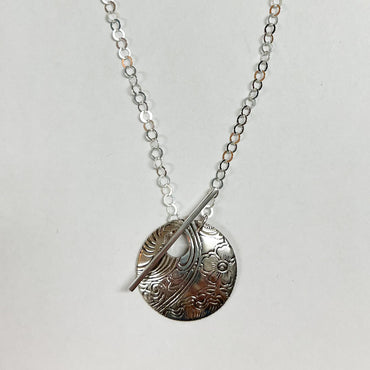 Keyhole Circle Necklace by L Carr