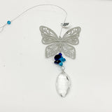 Butterfly Suncatcher with Blue Crystals