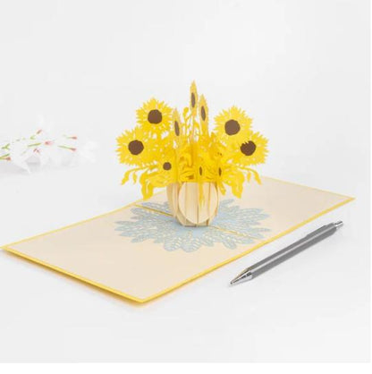 Sunflowers Pop Up Greeting Card