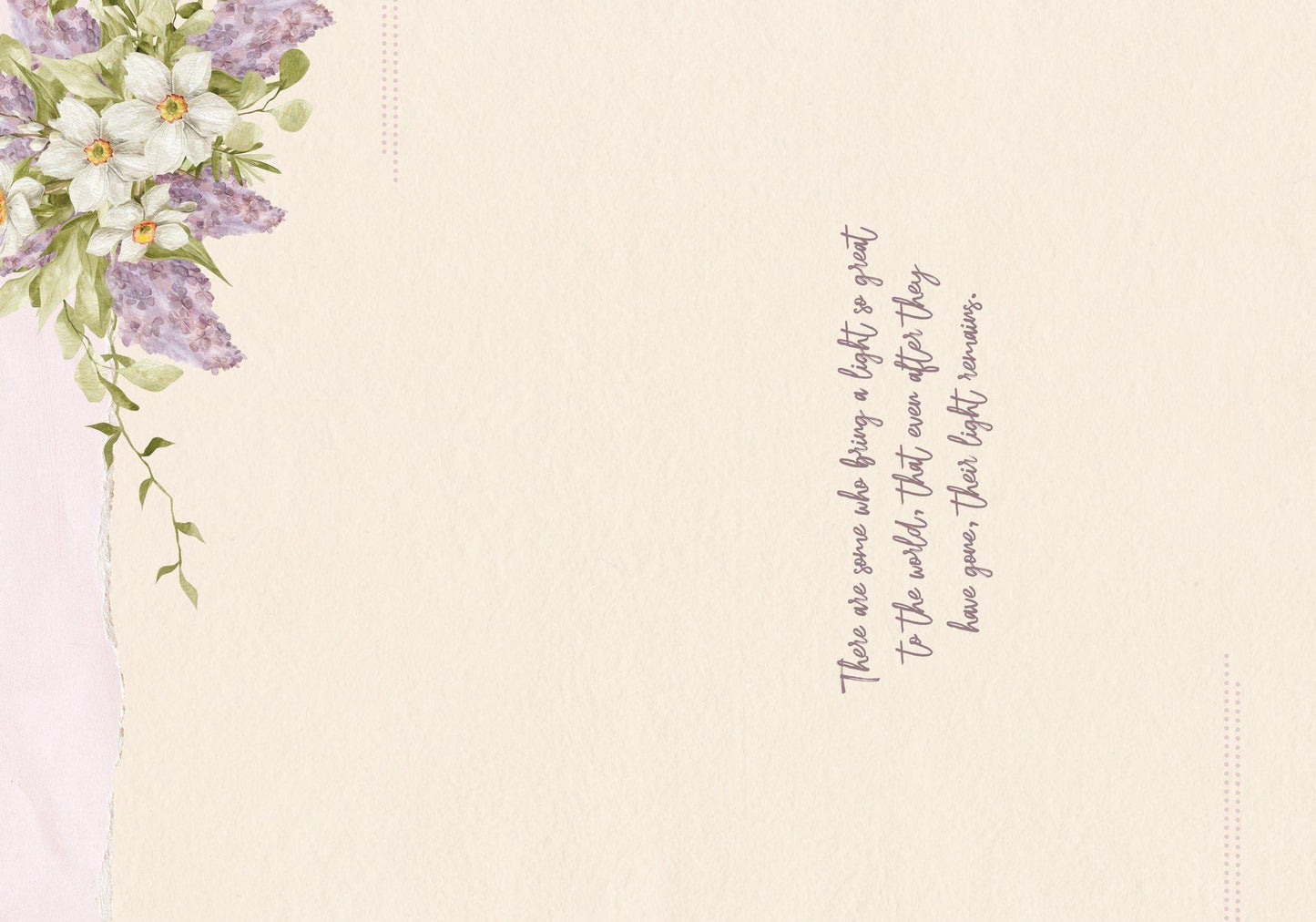 Purple Flowers Sympathy Card