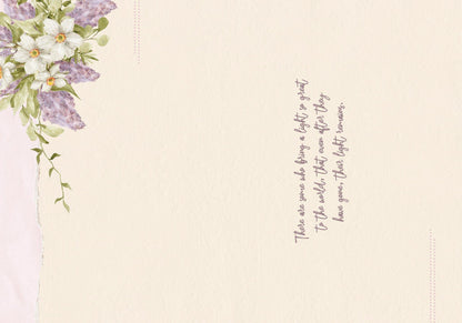 Purple Flowers Sympathy Card