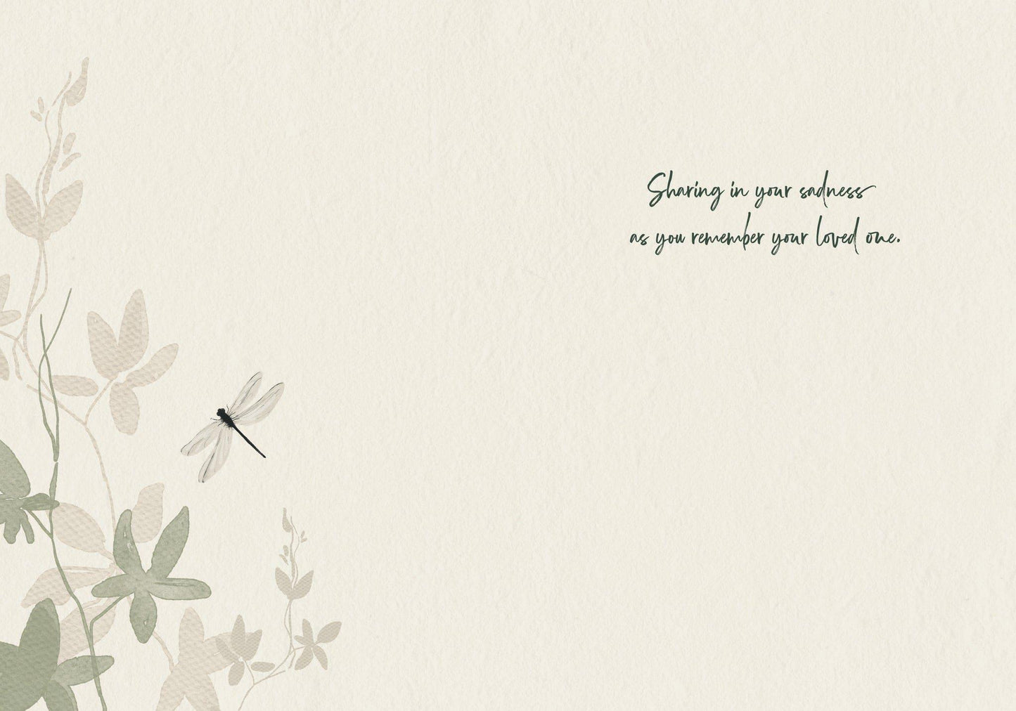Wildflowers, Dragonfly & Butterfly Sympathy Card