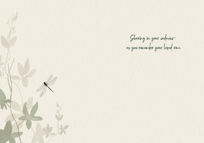 Wildflowers, Dragonfly & Butterfly Sympathy Card