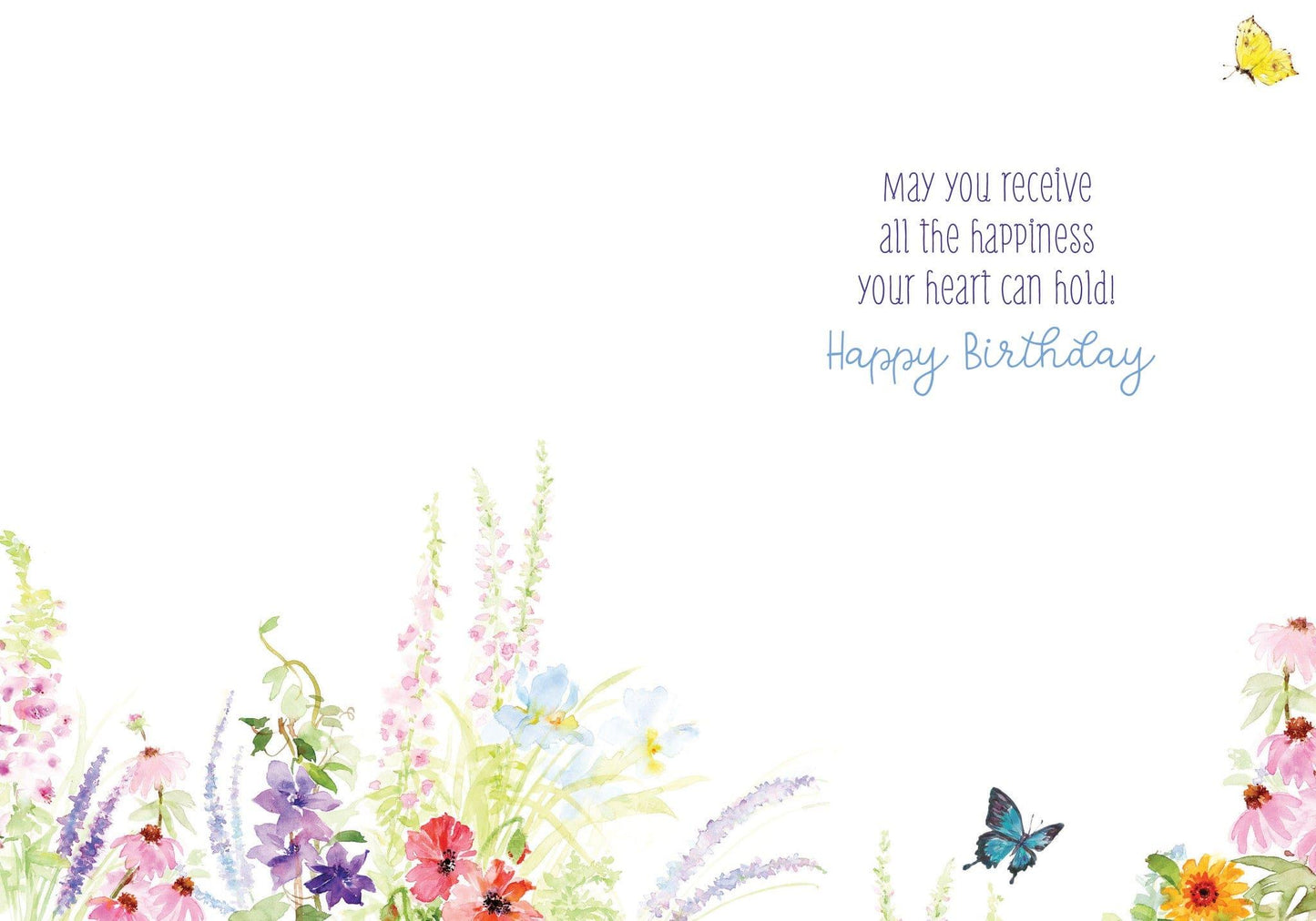 Flowers & Butterflies Birthday Card