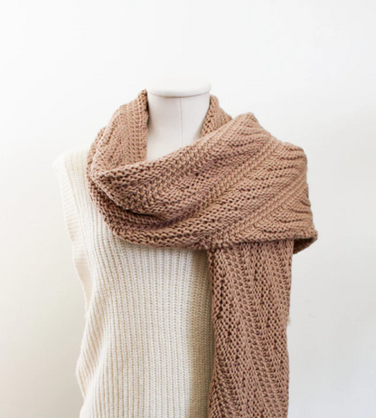 Tan Knit Scarf