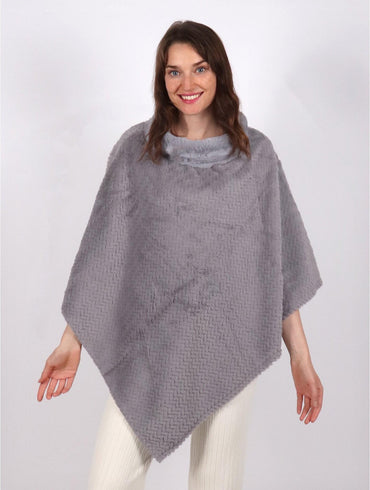Faux Fur Grey Cape