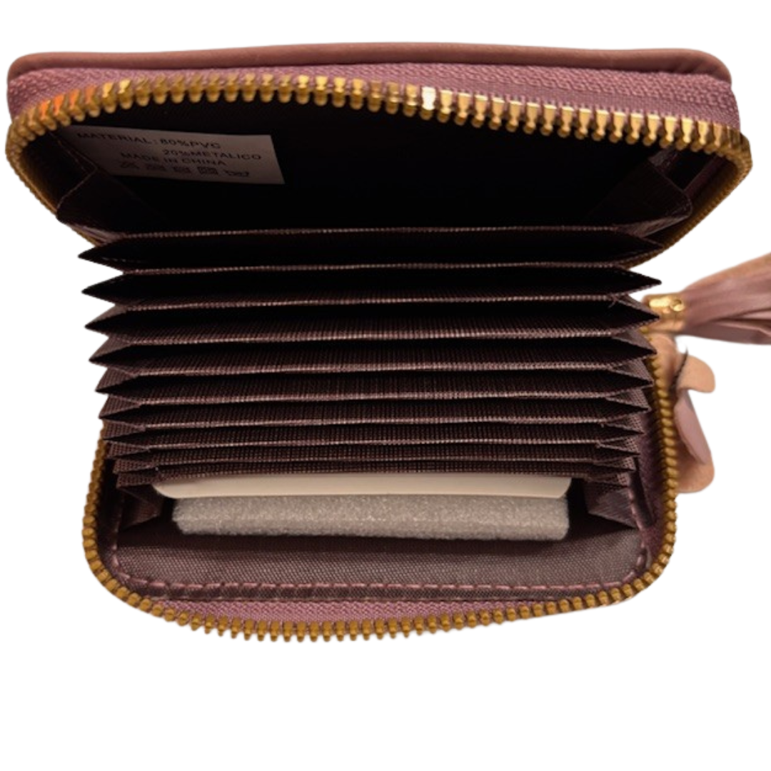 Pink Zippered Card Holder