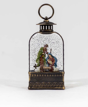 Nativity Scene - LED Water Spinning Bronze Lantern