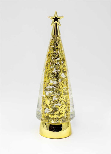 LED Water Spinning Gold Tree