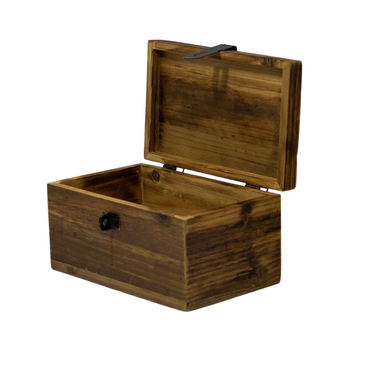 Large Wood Keepsake Box with Metal Latch