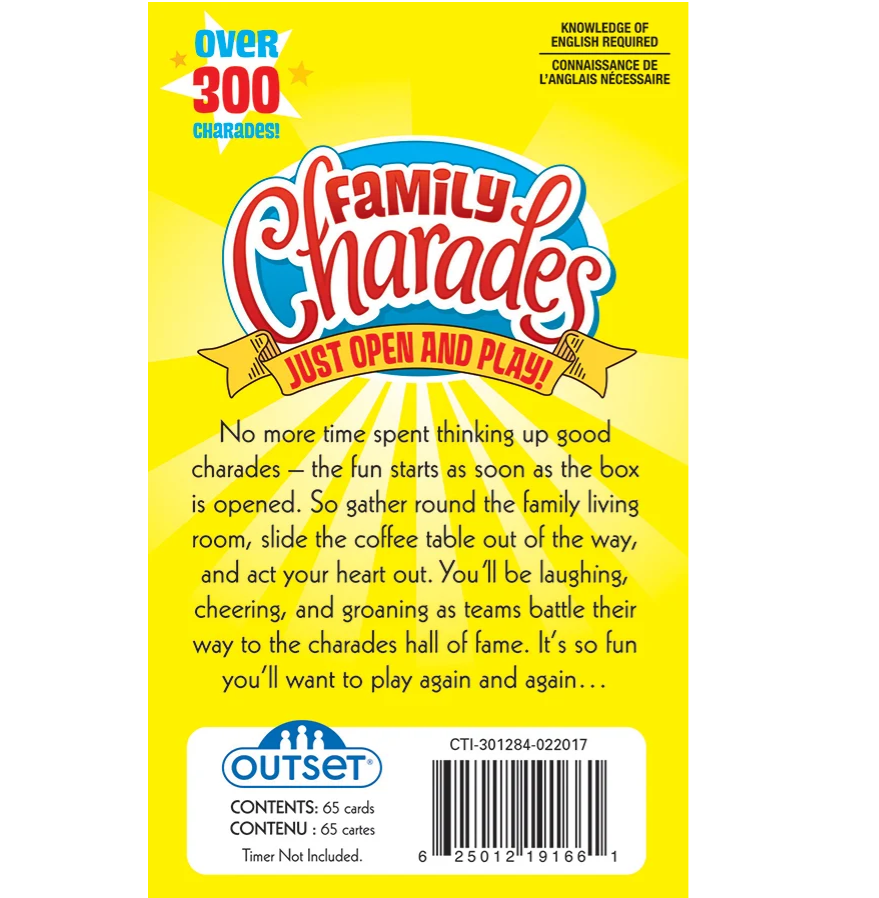 Family Charades Card Game – 300+ Charades for Family Fun – Ages 8+