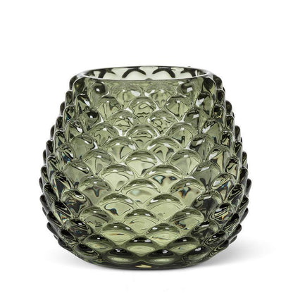 Medium Green Pinecone Tealight Holder – Glass