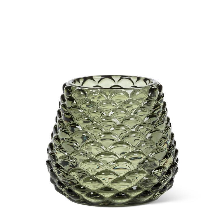 Small Green Pinecone Tealight Holder