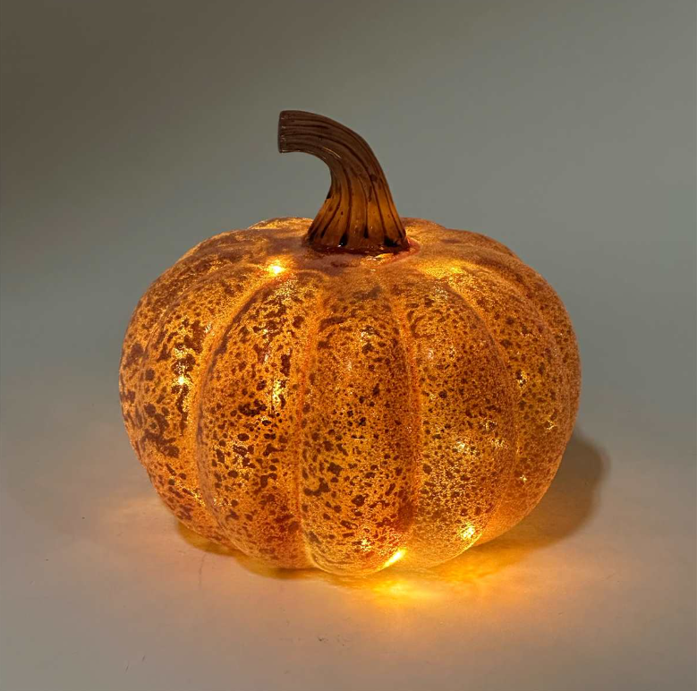 LED Glass Pumpkin